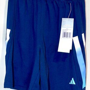 adidas Boy's Bold 3-Stripes Shorts (Toddler/Little Kids) Navy 7 Little Kids